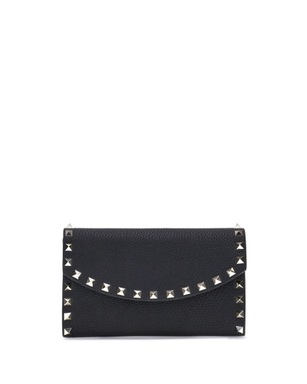 Valentino Garavani Black Calf Leather Bos Taurus Wallet