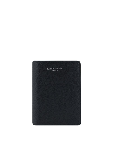 Saint Laurent Black Calf Leather Bos Taurus Wallet