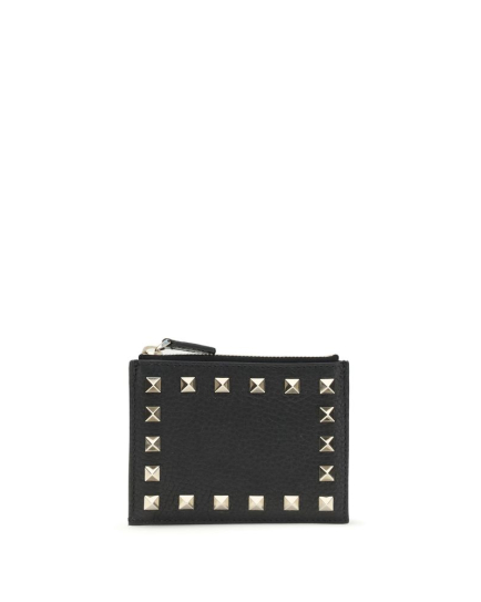 Valentino Garavani Black Calf Leather Bos Taurus Wallet