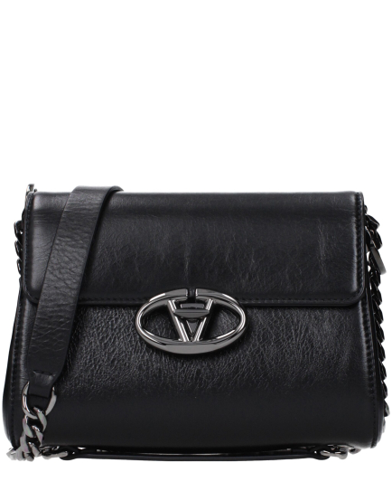 Valentino Garavani Black Leather Crossbody Bag