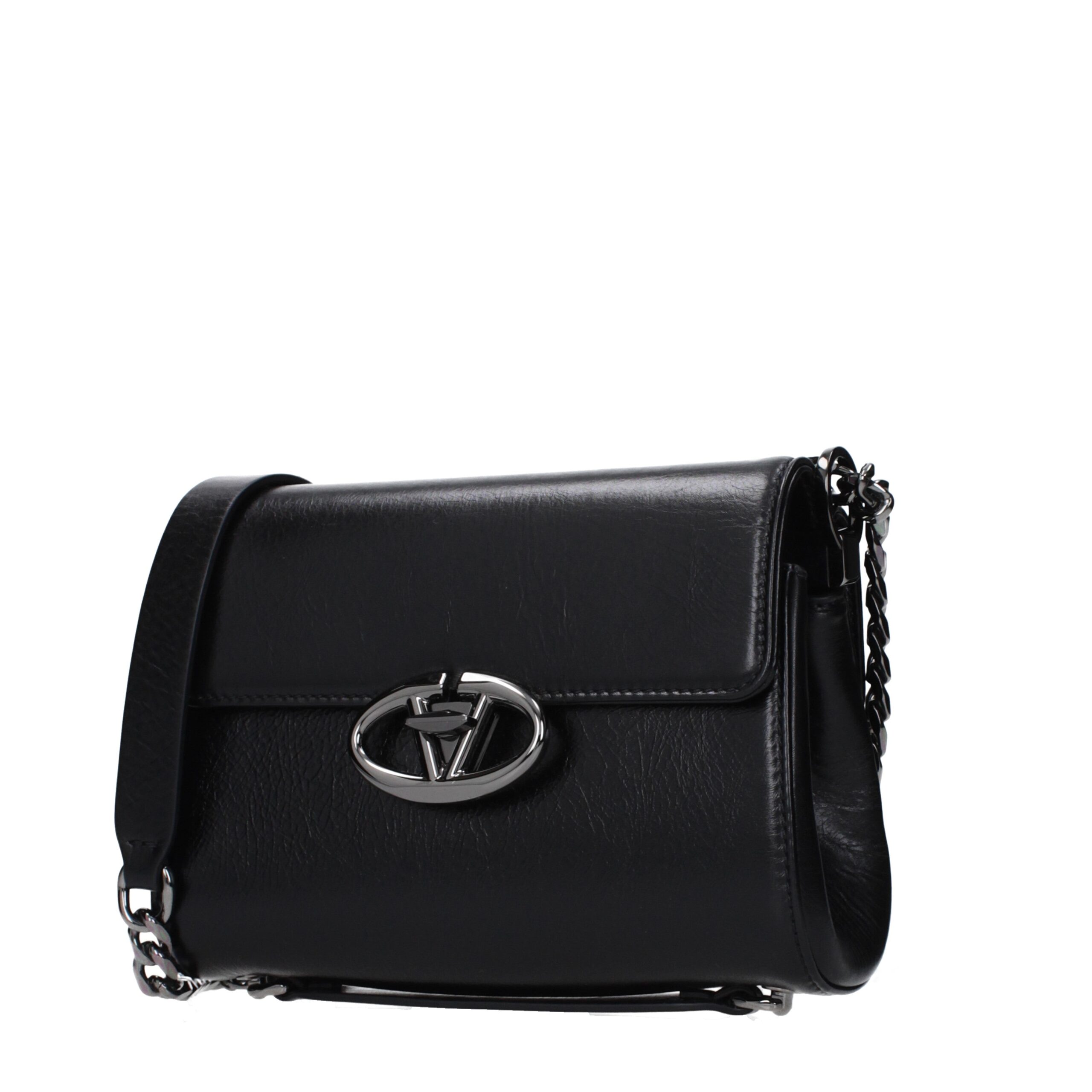 Valentino Garavani Black Leather Crossbody Bag - Image 2